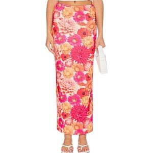 More to Come Bella Maxi Skirt in Multi Floral Print size Medium Realistic